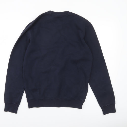 Champion Men's Blue Small Pullover Sweatshirt Logo Crew Neck Fleece