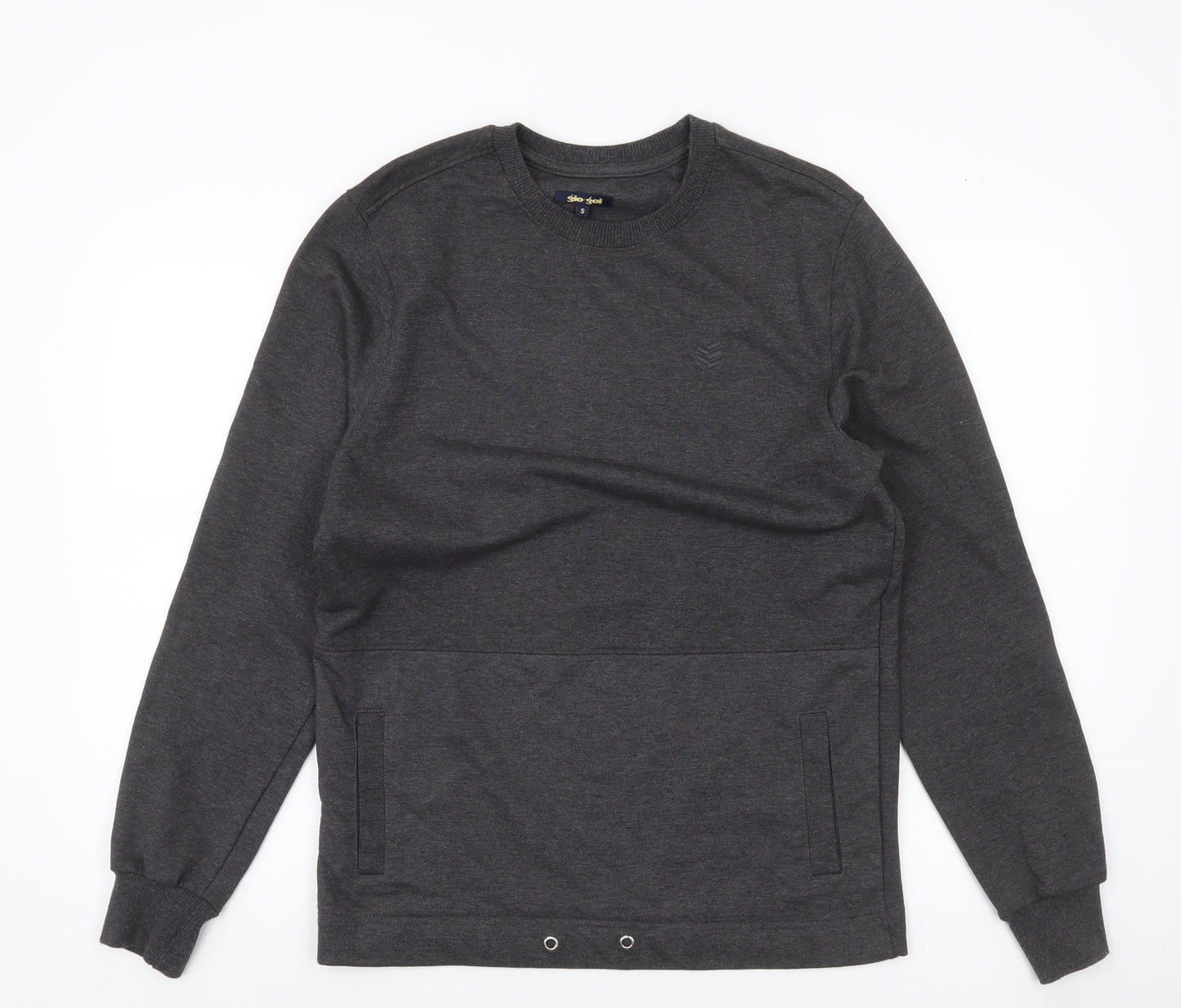 Gio-Goi Mens Grey Small Crew Neck Pullover Sweatshirt