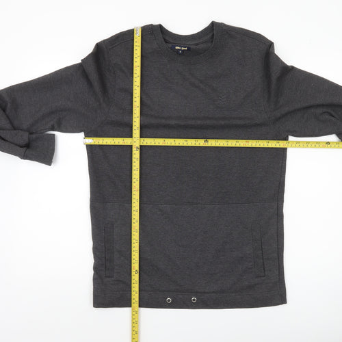 Gio-Goi Mens Grey Small Crew Neck Pullover Sweatshirt