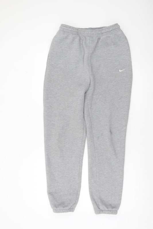 Nike Men's Grey Cotton Fleece Sweatpants M Regular Fit