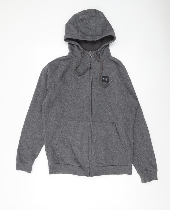 Under Armour Men's Grey Full Zip Hoodie Size S Fleece Lined
