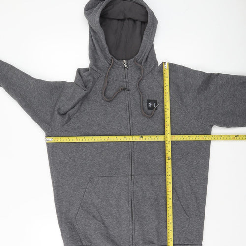 Under Armour Men's Grey Full Zip Hoodie Size S Fleece Lined