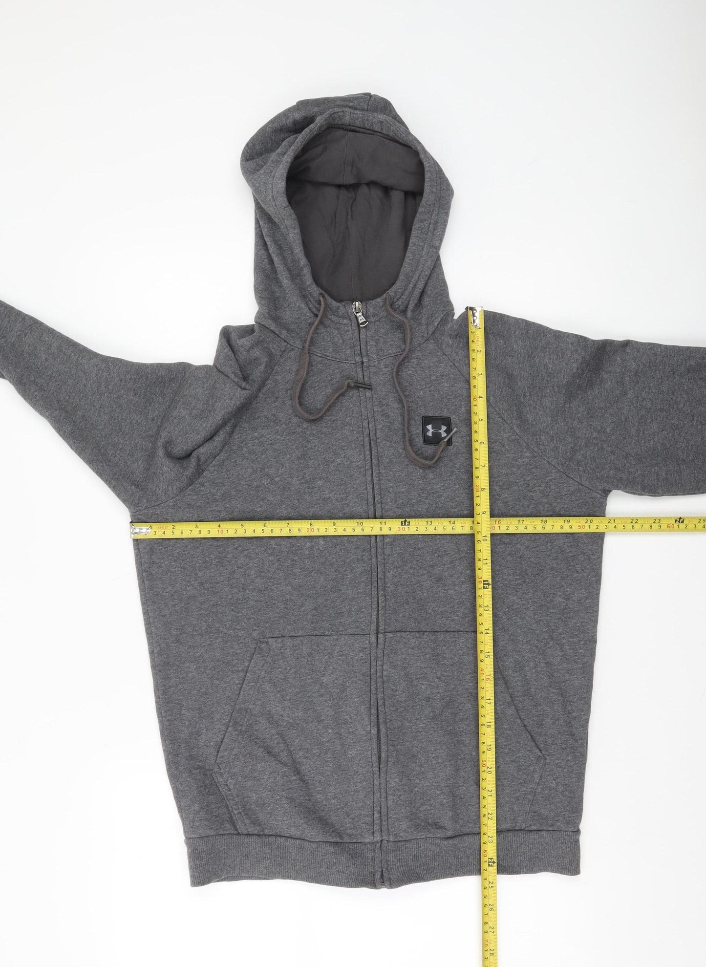 Under Armour Men's Grey Full Zip Hoodie Size S Fleece Lined