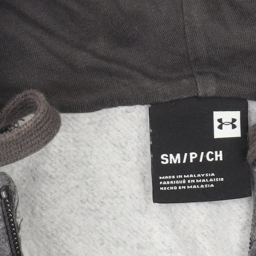 Under Armour Men's Grey Full Zip Hoodie Size S Fleece Lined