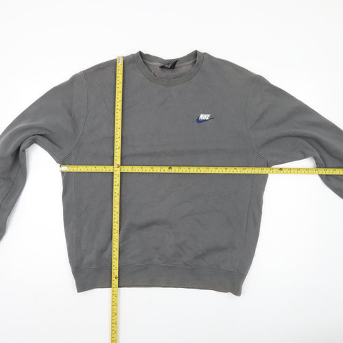 Nike Men's Grey Crew Neck Sweatshirt M Regular Fit Pullover