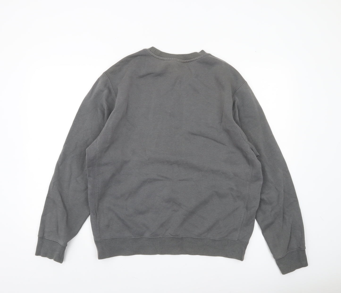 Nike Men's Grey Crew Neck Sweatshirt M Regular Fit Pullover