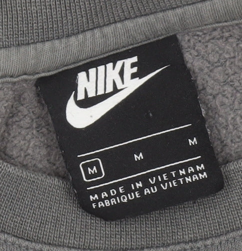 Nike Men's Grey Crew Neck Sweatshirt M Regular Fit Pullover