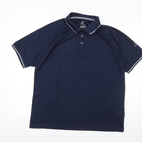 Trespass Men’s Blue Quick Dry Performance Polo Shirt Size L