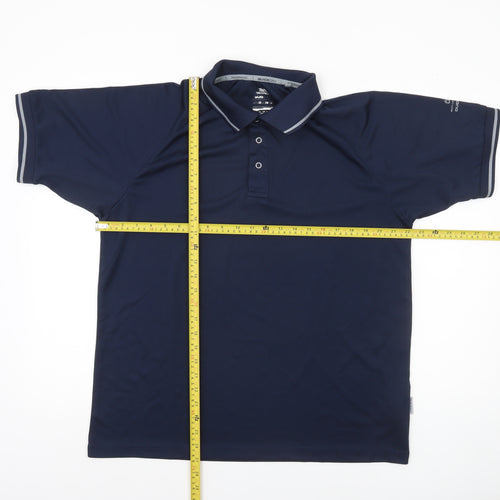 Trespass Men’s Blue Quick Dry Performance Polo Shirt Size L