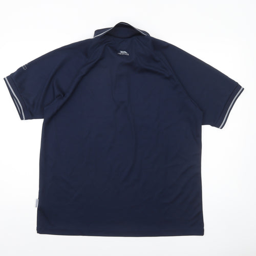 Trespass Men’s Blue Quick Dry Performance Polo Shirt Size L
