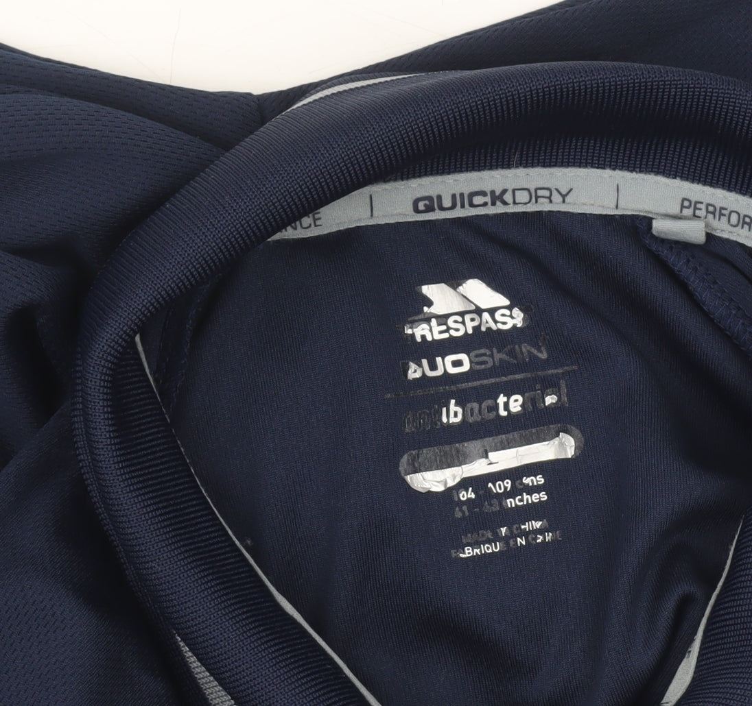 Trespass Men’s Blue Quick Dry Performance Polo Shirt Size L