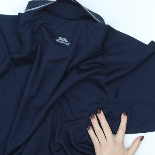Trespass Men’s Blue Quick Dry Performance Polo Shirt Size L