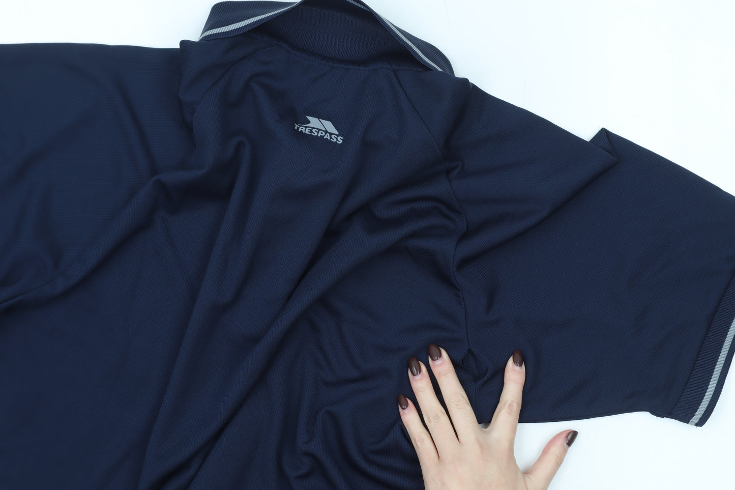 Trespass Men’s Blue Quick Dry Performance Polo Shirt Size L