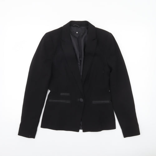 Very Women’s Black Slim Fit Single-Breasted Blazer UK 8