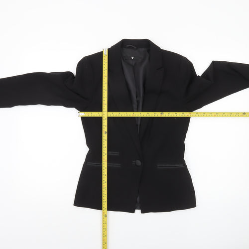 Very Women’s Black Slim Fit Single-Breasted Blazer UK 8