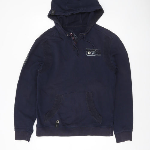 Red Herring Men's Navy Blue Pullover Hoodie Size M Cotton