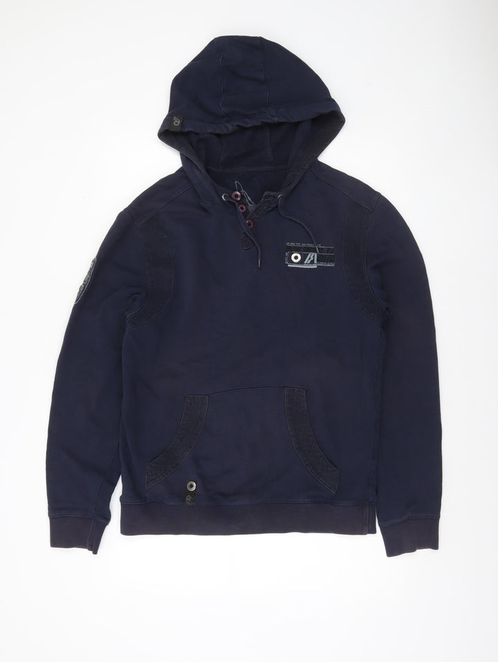 Red Herring Men's Navy Blue Pullover Hoodie Size M Cotton