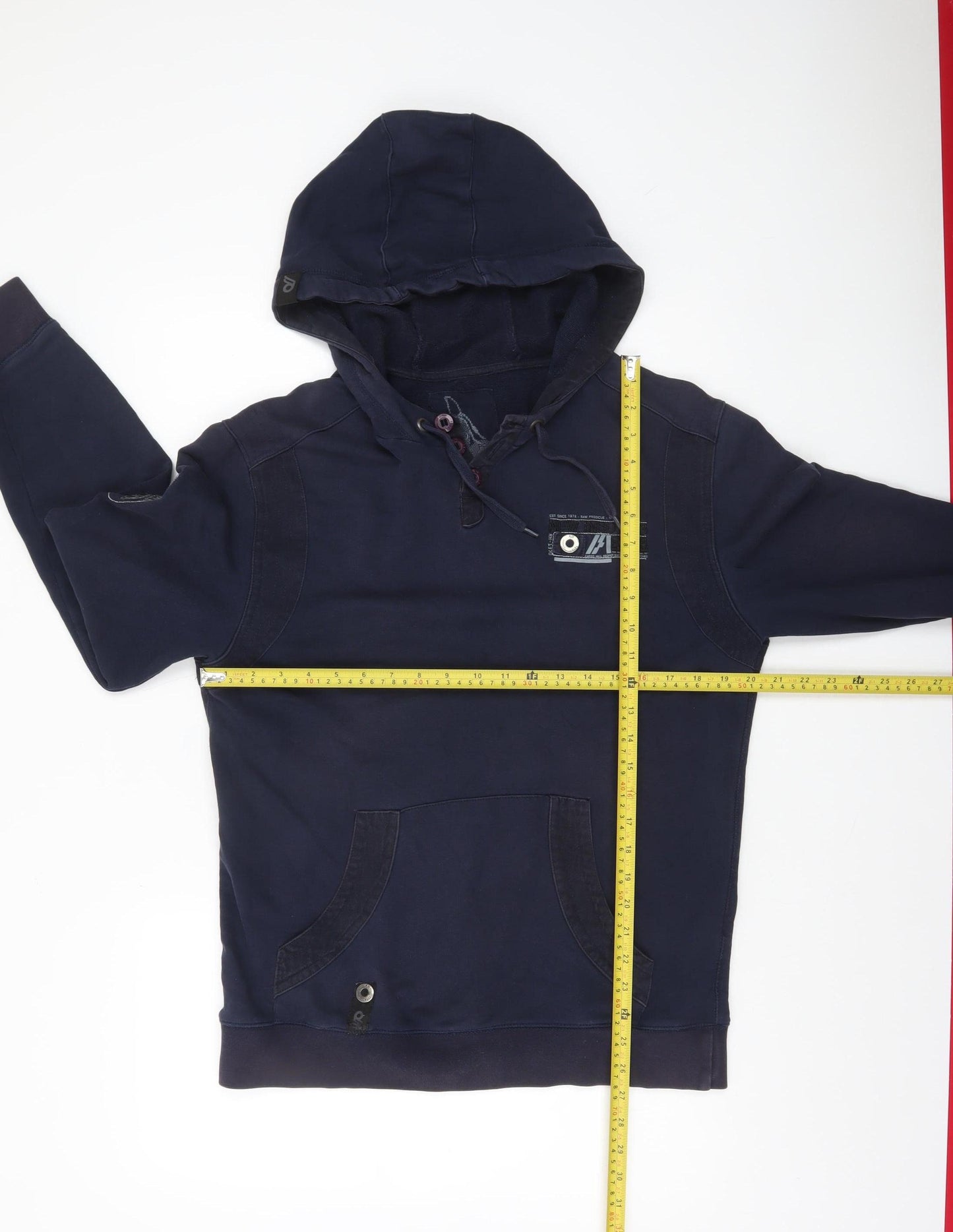 Red Herring Men's Navy Blue Pullover Hoodie Size M Cotton