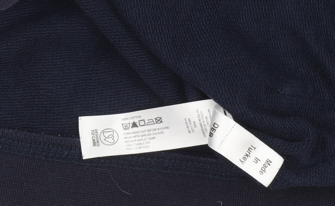 Red Herring Men's Navy Blue Pullover Hoodie Size M Cotton