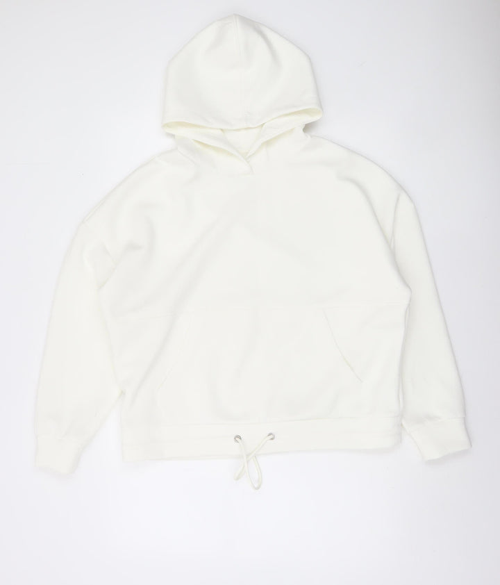 Dunnes Stores Women Cream Pullover Hoodie M Relaxed Fit