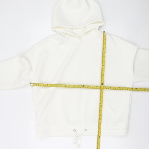 Dunnes Stores Women Cream Pullover Hoodie M Relaxed Fit
