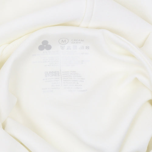 Dunnes Stores Women Cream Pullover Hoodie M Relaxed Fit