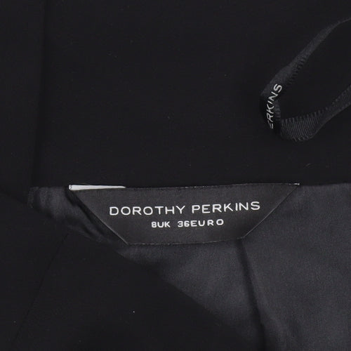Dorothy Perkins Women’s Black Size 8 Pencil Skirt Ruffle Detail Workwear