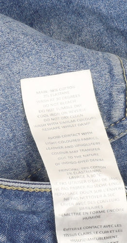 boohooMAN Men’s Blue Skinny Distressed Stretch Denim Jeans Size 34