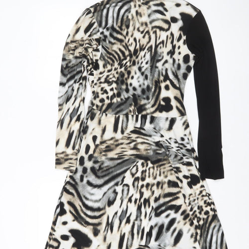 Fran Jane Women’s Multicoloured Animal Print Wrap Dress Size 8