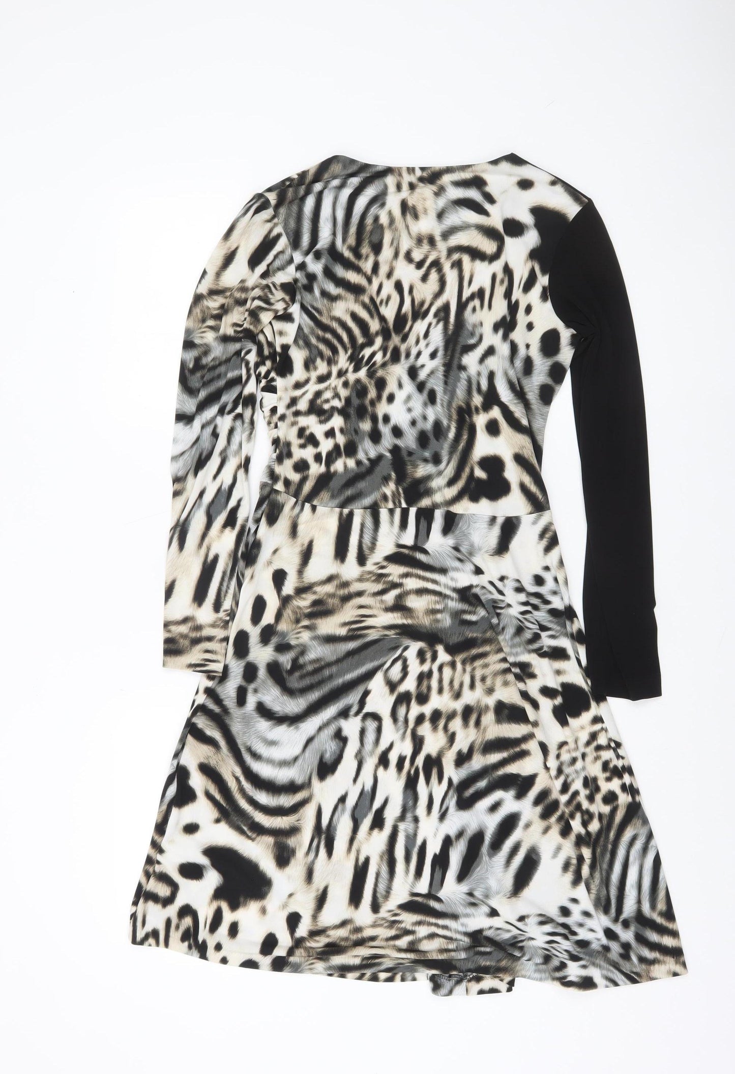 Fran Jane Women’s Multicoloured Animal Print Wrap Dress Size 8