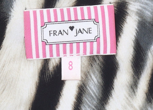 Fran Jane Women’s Multicoloured Animal Print Wrap Dress Size 8