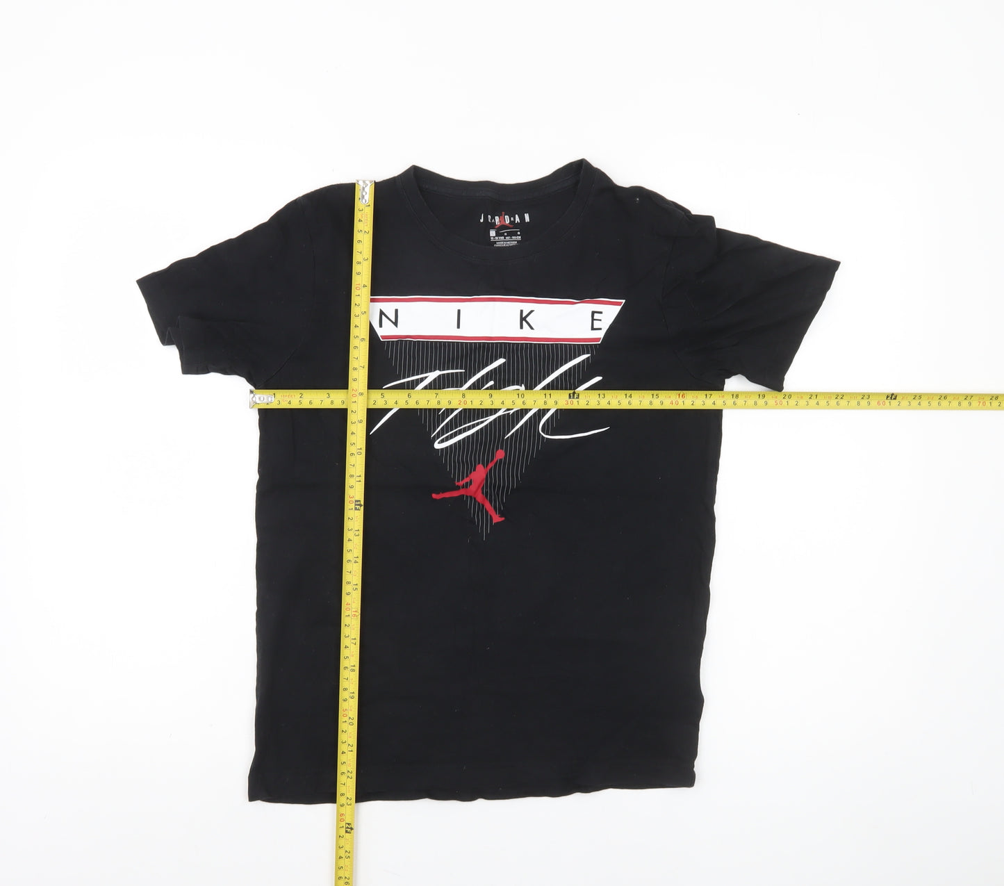 Nike Jordan Boys Black 12-13 Years Flight Graphic Cotton T-Shirt