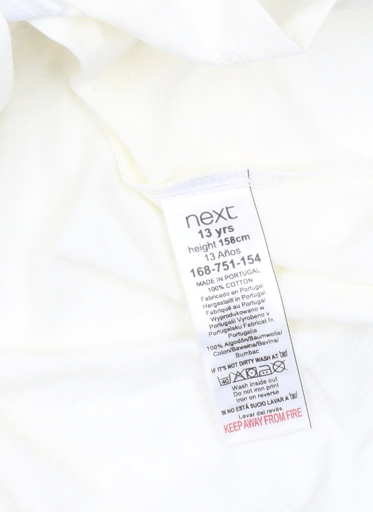 Next Boys Pokémon Black & White Long Sleeve T-Shirt 13 Years Cotton Graphic