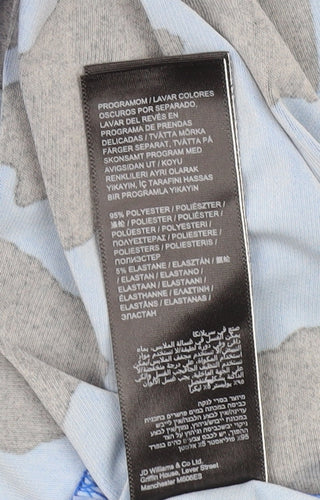 Simply Be Women's Blue Animal Print V-Neck Tunic Blouse Size 24