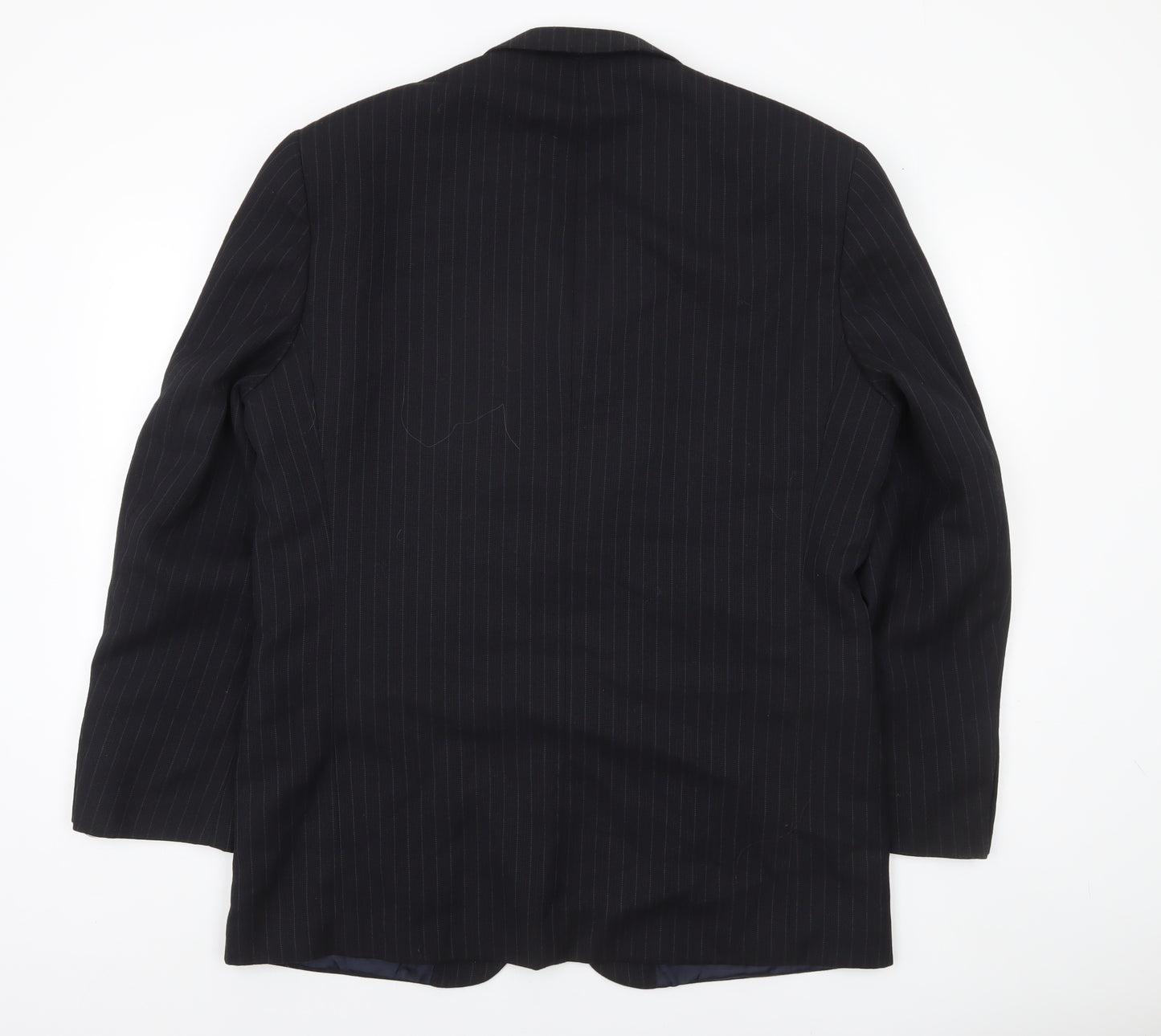 Burton Menswear Black Pinstripe 42in Regular Fit Men's Suit Jacket