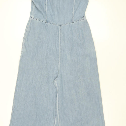 Primark Denim Co Light Blue Denim Jumpsuit Women's Size 10 Wide Leg