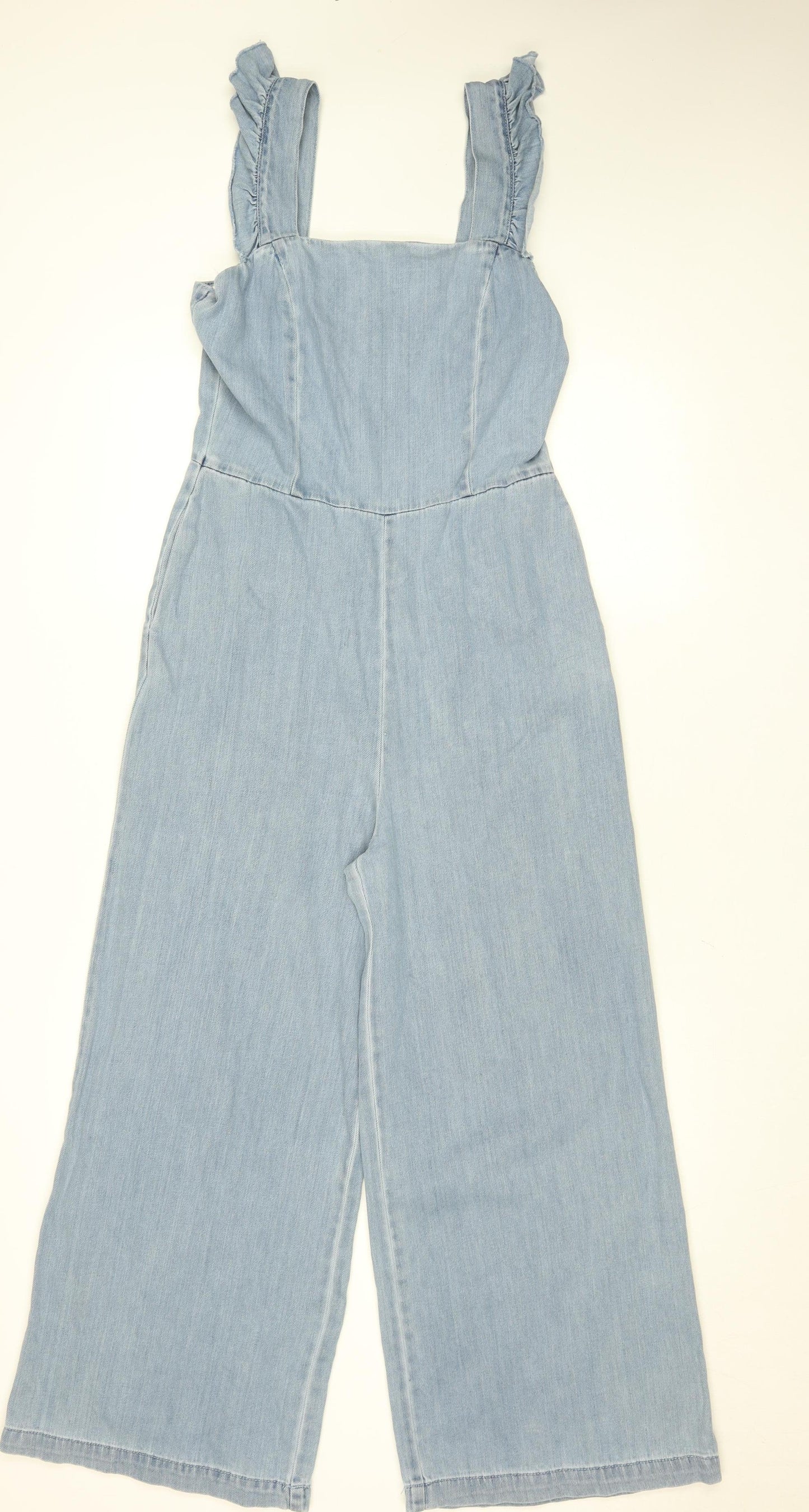 Primark Denim Co Light Blue Denim Jumpsuit Women's Size 10 Wide Leg