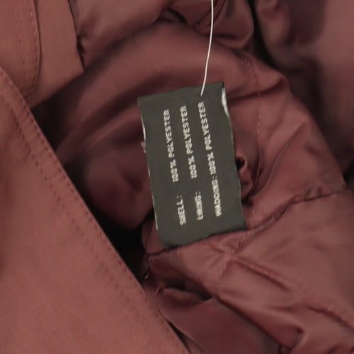 Bonmarché Women’s Brown Hooded Mid-Length Rain Coat Size M