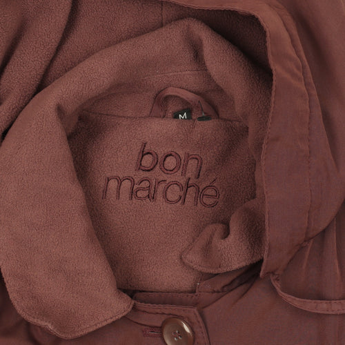 Bonmarché Women’s Brown Hooded Mid-Length Rain Coat Size M
