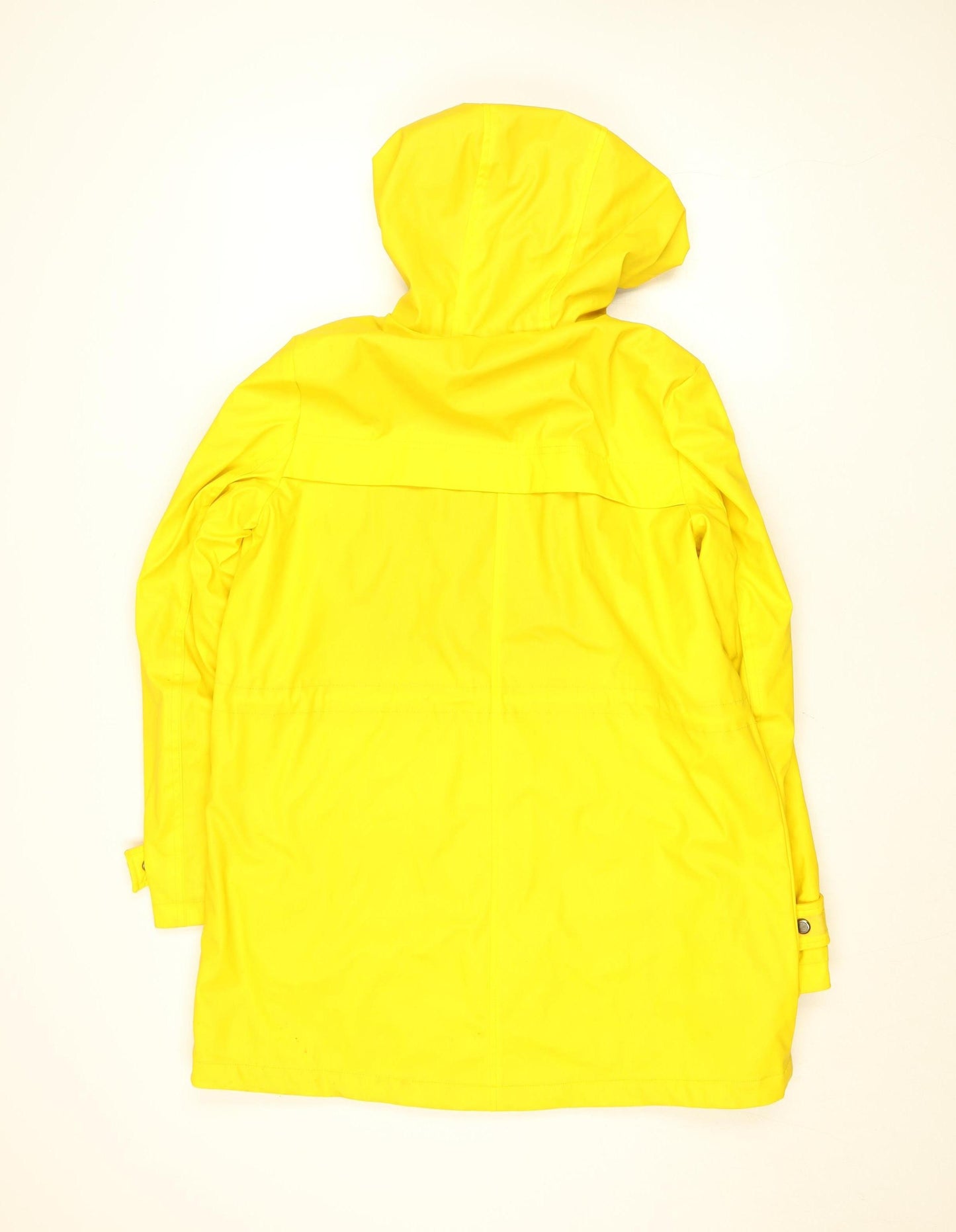 Weatherproof Womens Yellow Hooded Waterproof Rain Coat Jacket M