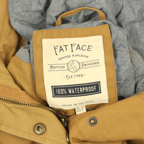 FatFace Women’s Brown Waterproof Hooded Parka Jacket Size 8