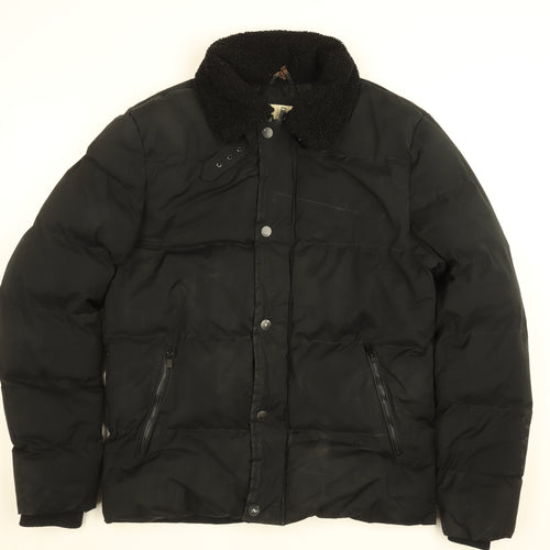 NINES Collection Women's Black Puffer Jacket Size M Winter Lined Coat