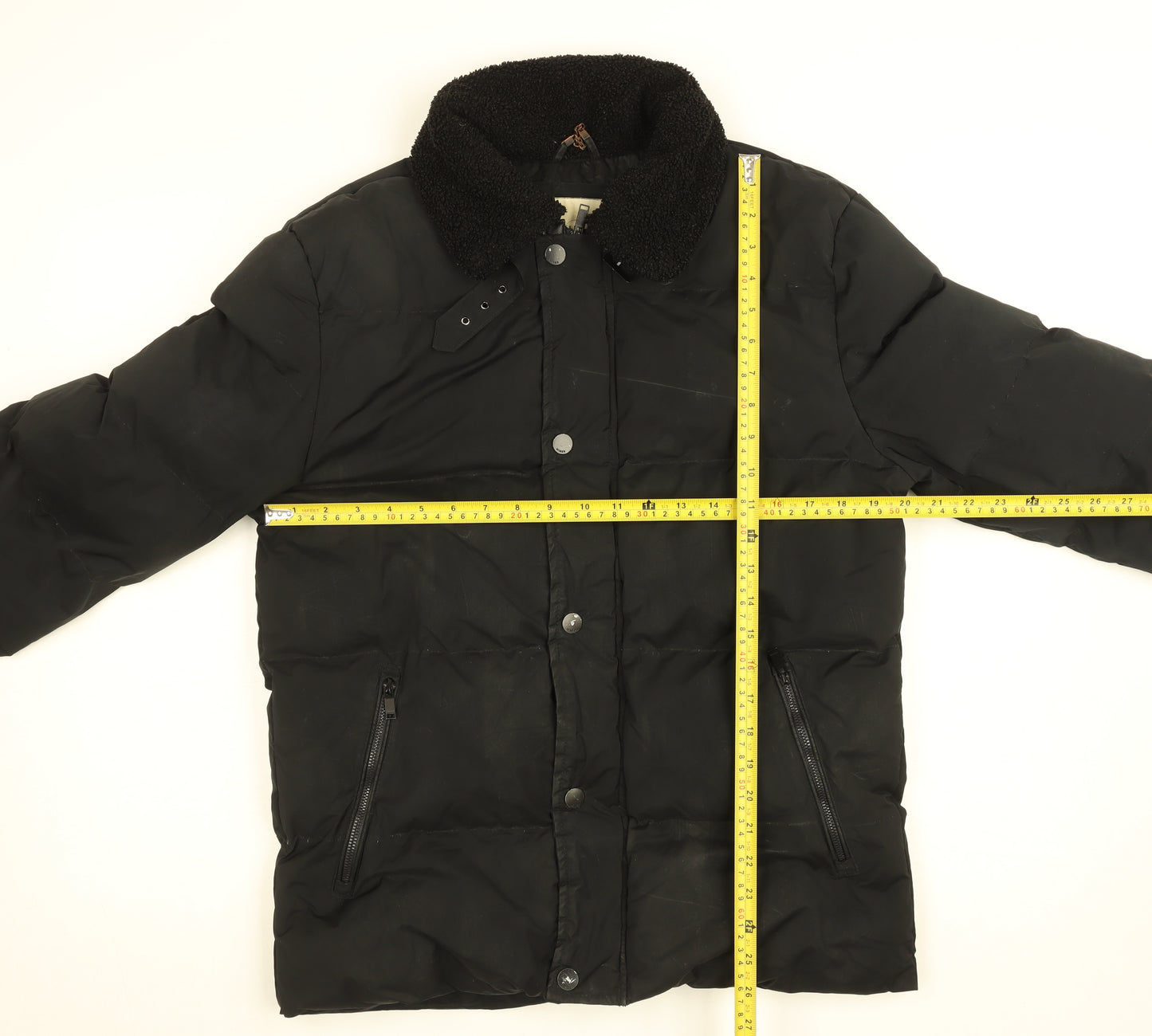 NINES Collection Women's Black Puffer Jacket Size M Winter Lined Coat