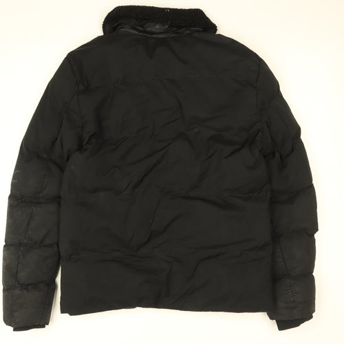 NINES Collection Women's Black Puffer Jacket Size M Winter Lined Coat
