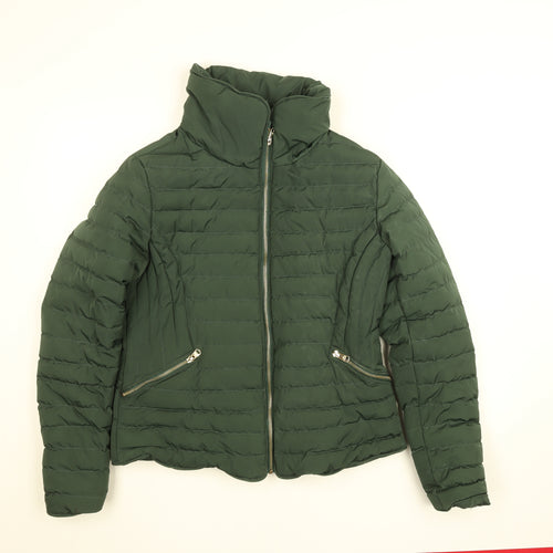 Tokyo Laundry Women’s Green Quilted Puffer Jacket UK 12