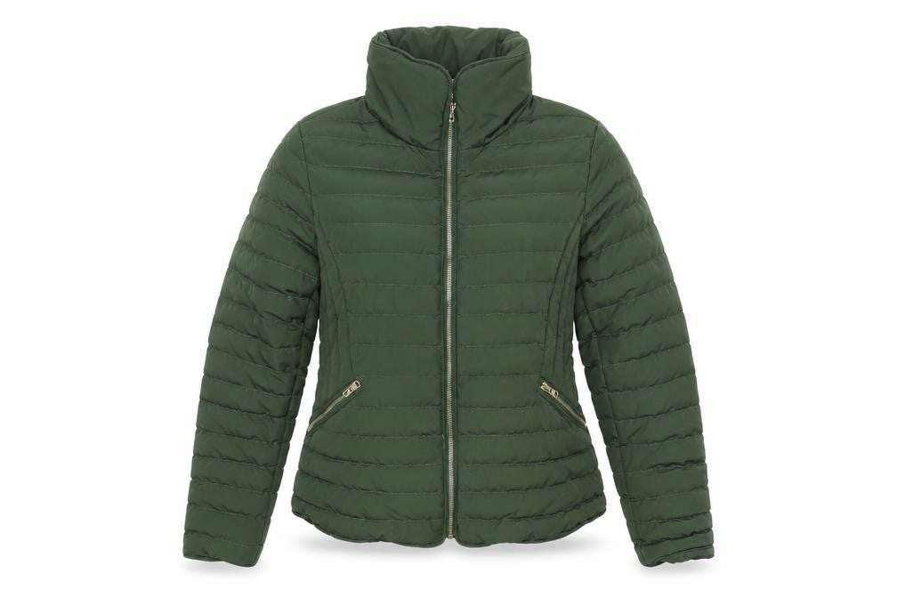 Tokyo Laundry Women’s Green Quilted Puffer Jacket UK 12