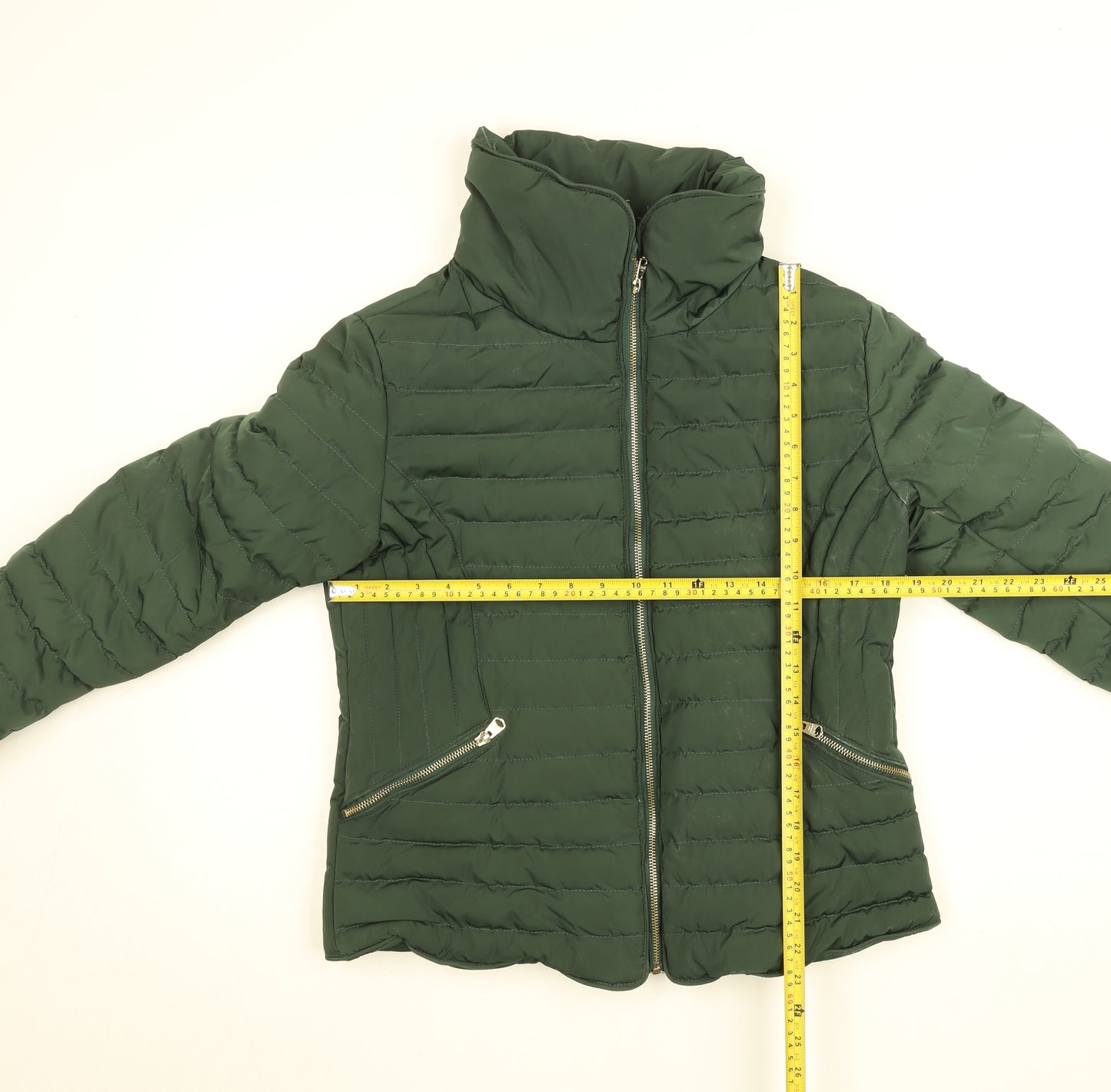 Tokyo Laundry Women’s Green Quilted Puffer Jacket UK 12