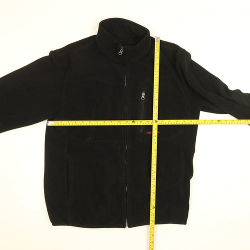 Nautica Men's Black Fleece Zip-Up Jacket Size L Regular Fit