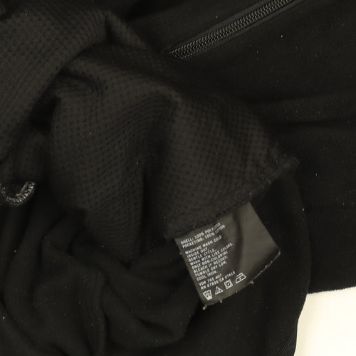Nautica Men's Black Fleece Zip-Up Jacket Size L Regular Fit