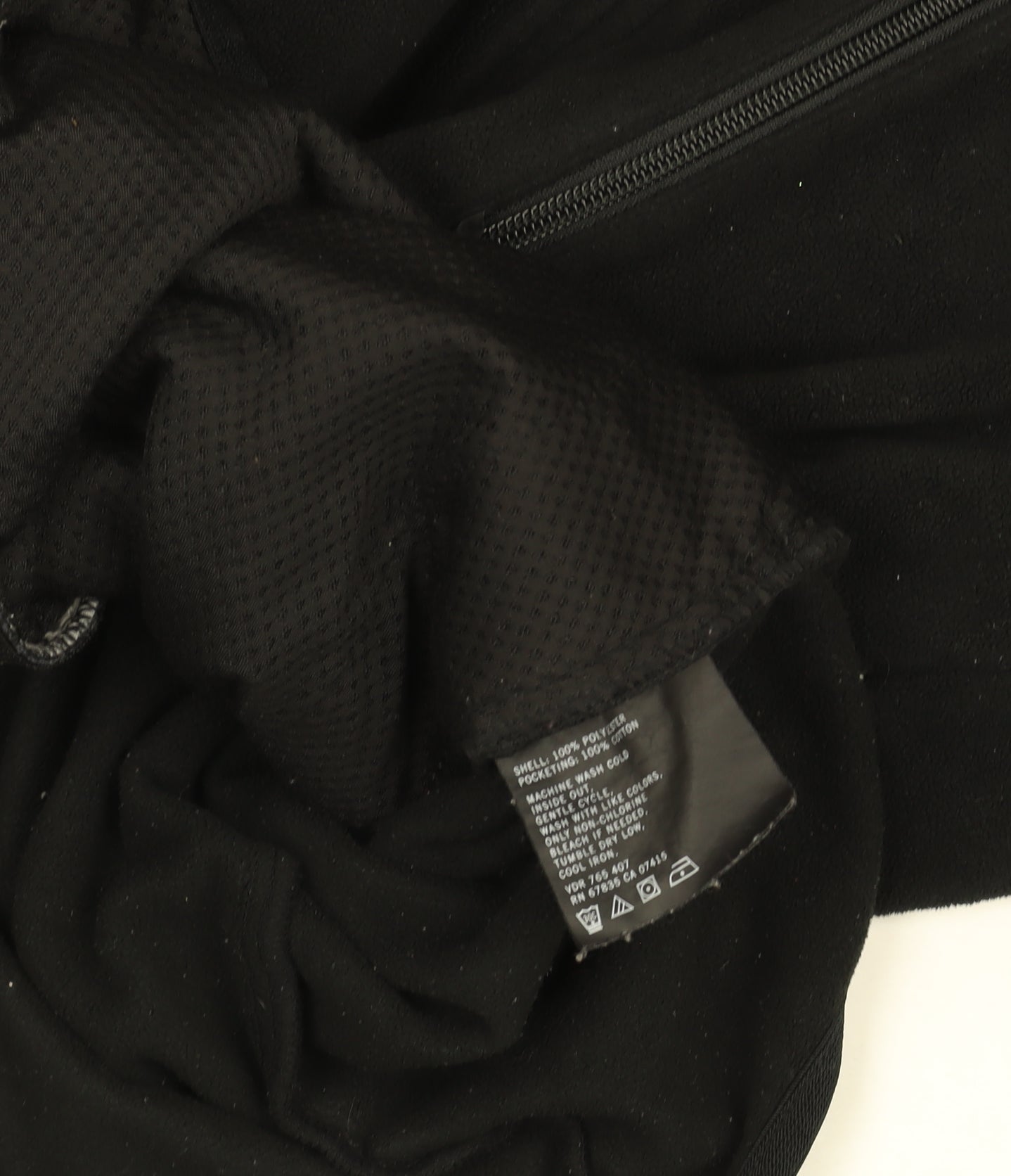 Nautica Men's Black Fleece Zip-Up Jacket Size L Regular Fit